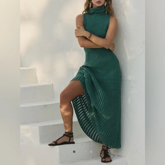 Free People Green Maxi Dress - Picture 1 of 6